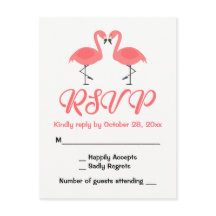 Flamingo rosa tropical Boda Luau Summer RSVP