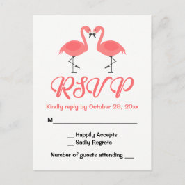 Postal De Invitación Flamingo rosa tropical Boda Luau Summer RSVP