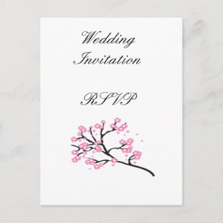 Postal De Invitación Flor de cerezo Ideas de Boda Modernas y Elegantes