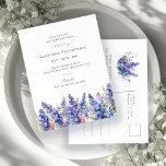 Postal De Invitación Flor de natalidad azul de cumpleaños 21<br><div class="desc">Crea un hermoso tema de cumpleaños de verano para tu celebración de julio alrededor de la Flor de Nacimiento - Azul Larkspur. Larkspur es también conocido como Delphinium.</div>