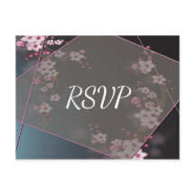 Floral geométrica de cerezo RSVP