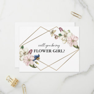 Postal De Invitación floral serás mi carta de flor