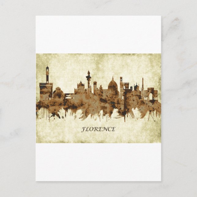 Postal De Invitación Florencia Italia Cityscape (Anverso)
