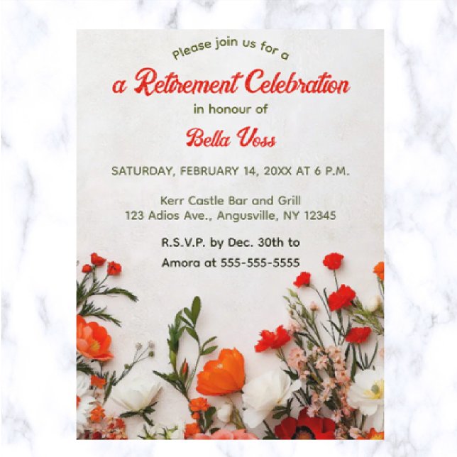 Postal De Invitación Flores de jardín editables (Subido por el creador)