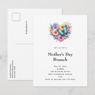 Postal De Invitación Flores de margarita con el día de la madre de la m