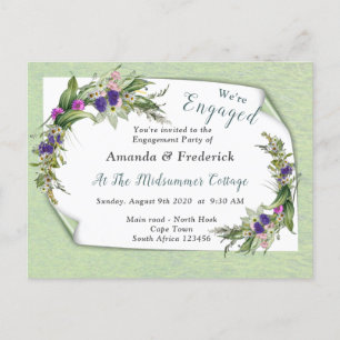 Postal De Invitación Flores de primavera de verano medio