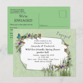 Postal De Invitación Flores de primavera ecológicas salvajes