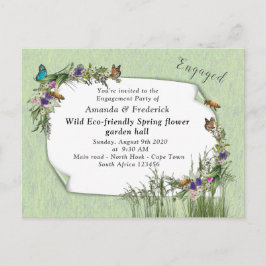 Postal De Invitación Flores de primavera ecológicas salvajes