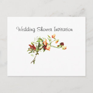 Postal De Invitación Flores silvestres favorecen ideas, tema de ducha d
