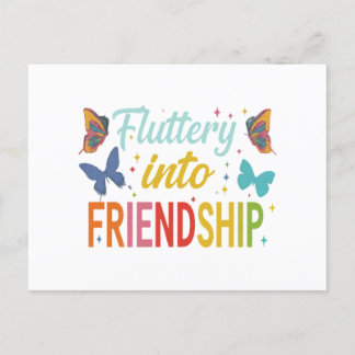 Postal De Invitación Flutter to Friendship