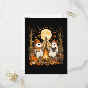 Postal De Invitación Fogue campamento de fantasmas vintage Halloween de