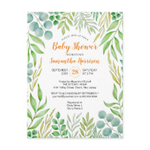 Foliage Foliage Fall Botanical Baby Shower