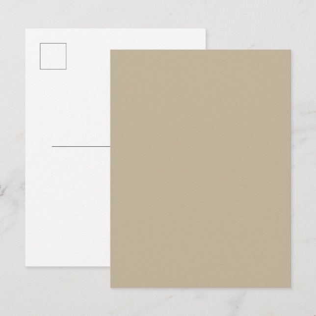 Postal De Invitación Fondo beige suave - Diseño Boda (Anverso / Reverso)