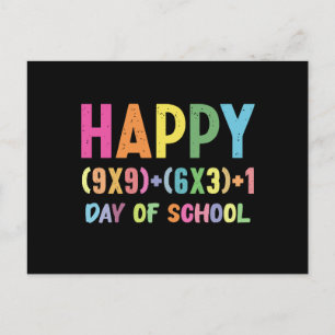 Postal De Invitación Fórmula Matemática 100 Días De Escuela Profesor De