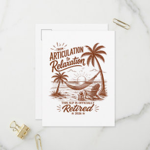 Postal De Invitación Formulario de Jubilación Articulación al Relajamie