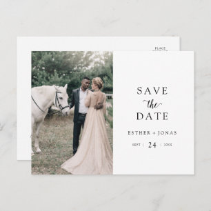 Postal De Invitación Foto de guión de época Guardar la fecha