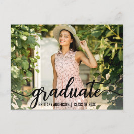 Postal De Invitación Foto de la fiesta de graduación de guión moderno