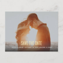 Foto de tipografía moderna Save The Date simple