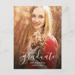 Postal De Invitación Foto del partido de graduación de moda