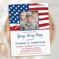 Foto militar de bandera estadounidense desalojando