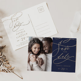Postal De Invitación Fotografía de caligrafía naval romántica Salva la 