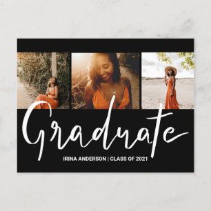 Postal De Invitación Fotografía de tipografía moderna y elegante Grad