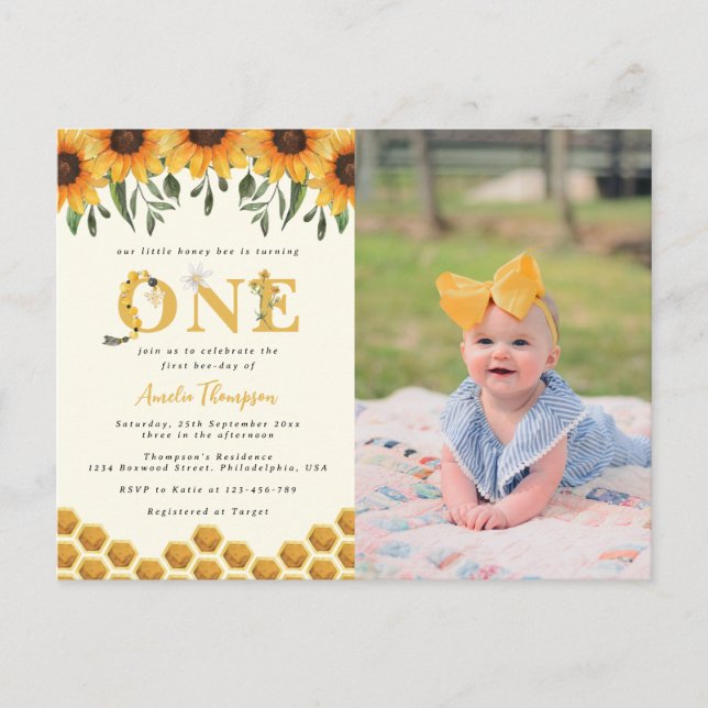 Postal De Invitación Fotografía del primer día de la fiesta de inaugura (Anverso)