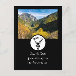 Postal De Invitación Fotografía en monograma de silueta de estadio negr