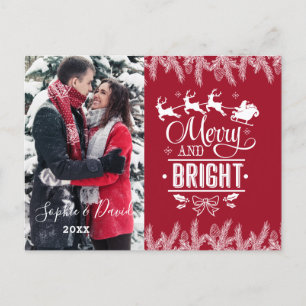 Postal De Invitación Fotos de oro de navidad y escritura brillante