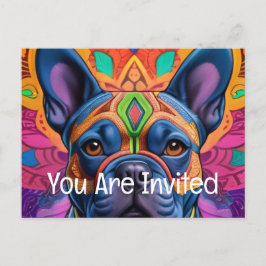 Postal De Invitación Frenchie Fun