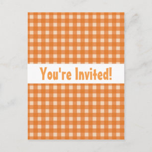 Postal De Invitación fresco, amarillo cálido, color naranja planea nuev
