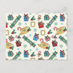 Postal De Invitación FRIENDS™   Patrón de Iconos de Navidad