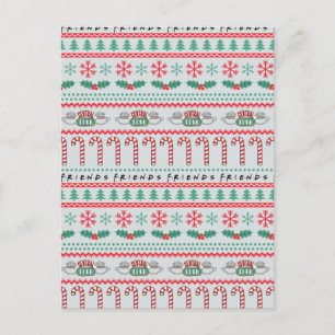Postal De Invitación FRIENDS™   Patrón de Navidad de Suéter Feo
