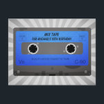 Postal De Invitación Funny Cassette Tape Birthday<br><div class="desc">¡Esta divertida y retro invitación a la cinta grabada es perfecta para cualquier fiesta de cumpleaños!</div>