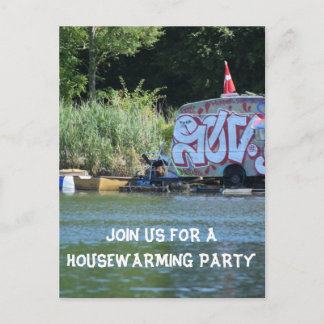 Postal De Invitación Funny House Warming Fiesta