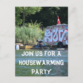 Postal De Invitación Funny House Warming Fiesta