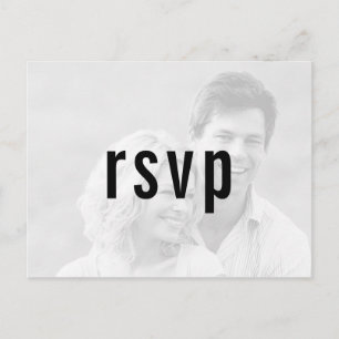 Postal De Invitación Gabinete RSVP de fotografía minimalista simple y m