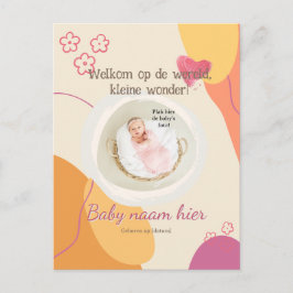 Postal De Invitación Gebortekaartje voor de kleine