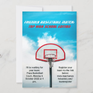 postal de invitación genial: torneo de secundaria