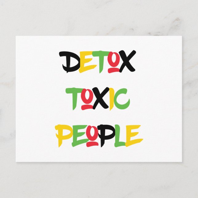 Postal De Invitación Gente tóxica de Detox (Anverso)