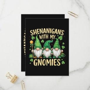 Postal De Invitación Gnomos del trébol de la suerte del día de San Patr