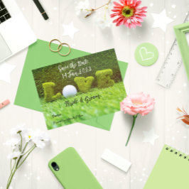 Postal De Invitación Golf Ahorra la fecha para el golfista con amor