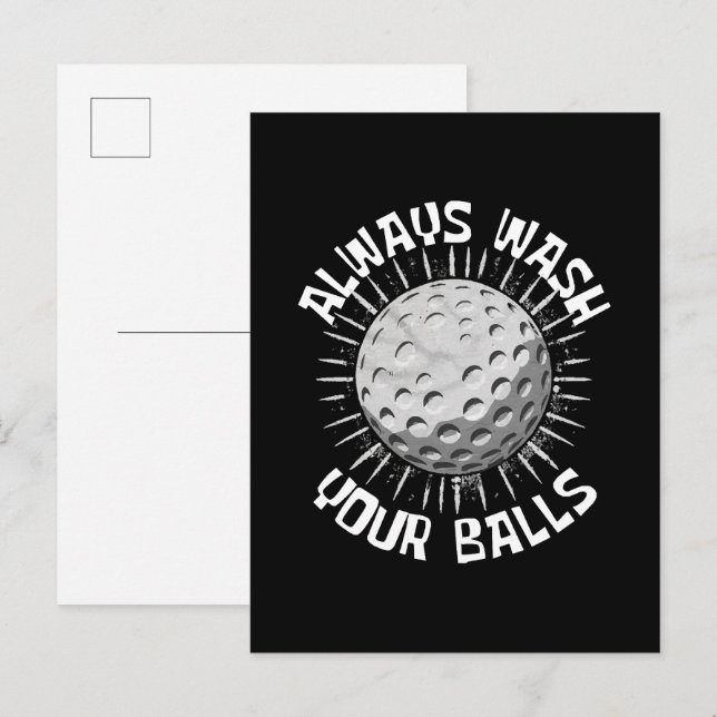 Postal De Invitación Golf divertido (Anverso / Reverso)