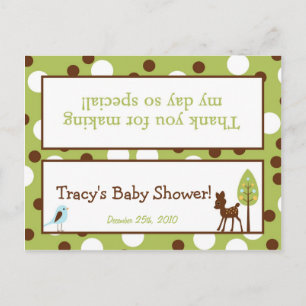 Postal De Invitación Goody Bag Topper Forest Friends Deer