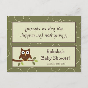 Postal De Invitación Goody Bag Topper Forrest Animal Owen Porc de Aves 