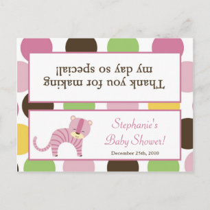 Postal De Invitación Goody Bag Topper Jungla Reina del tigre Safari Ani