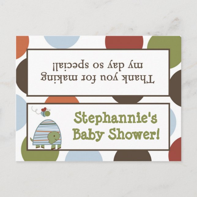 Postal De Invitación Goody Bag Topper Laguna Beach Turtle Rana Pond (Anverso)