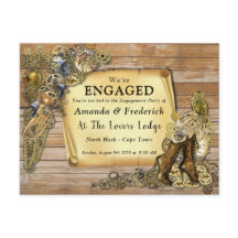 Gótico - Steampunk sobre compromiso de madera