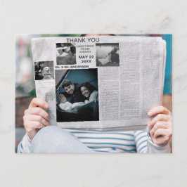 Postal De Invitación Graciosa foto de personalizado de periódico gracia