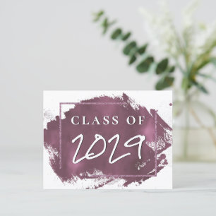 Postal De Invitación Grado pintado Graduación de barniz de salpicadur